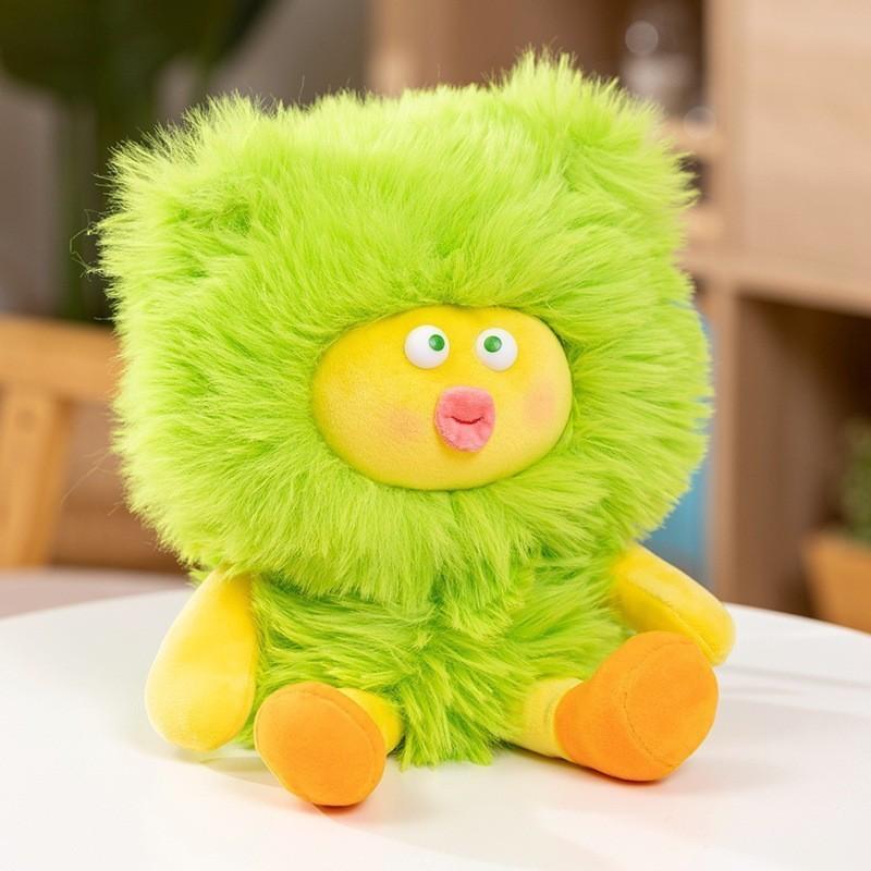 Quirky Long-haired Plush Toy Cute Pillow For Kids Blue Cat Pp Cotton Stuffed Animal