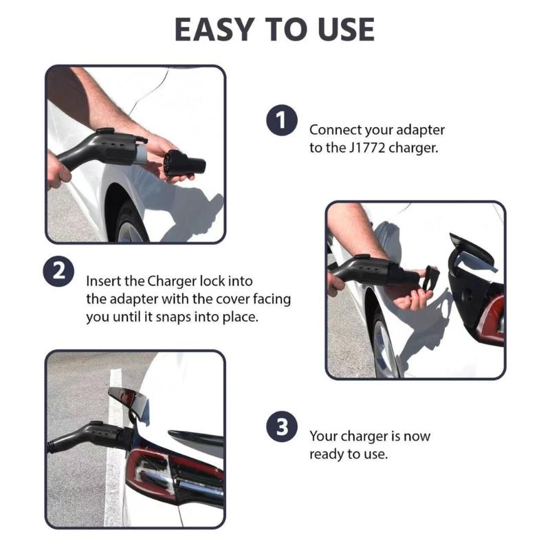 Suitable for  Y Charger J1772 Lock Charge Adapter Charging Latch Safety Protection Electric Vehicle Car Accessory