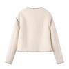 Rui Jian Ai Wei Women's Autumn Collection: Beige Gentle Style with Decorative Trim