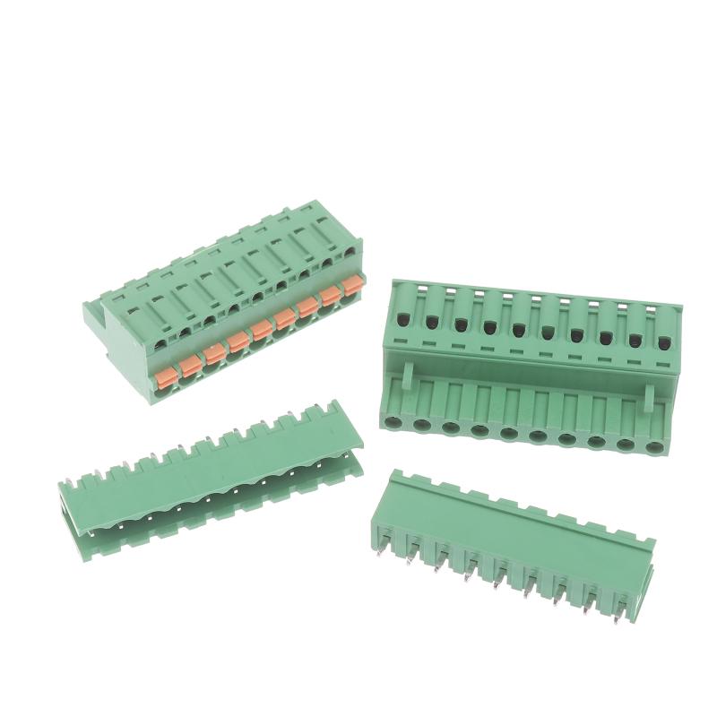 Spring Type Terminal Block 2Edgkd-5.08Mm Plug-In Terminal Block Copper Core Male And Female Terminals