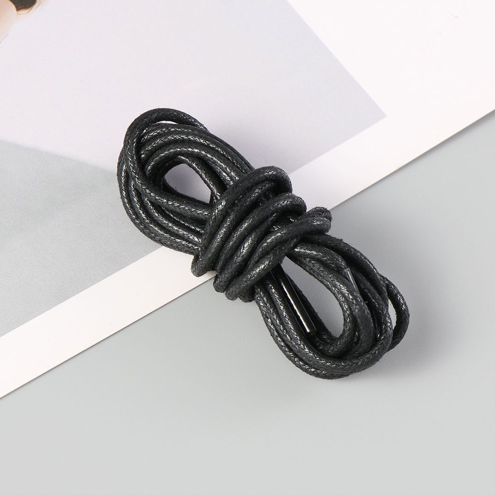 2 Pairs Men Women Coloured Shoelaces Shoe Laces Cord Round Waxed Shoelaces Leather Dress Shoes Boots Laces Strings