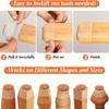 12 Pieces/set of Non-slip Transparent Chair Leg Covers with Felt, Large Round Chair Floor Protection Mats