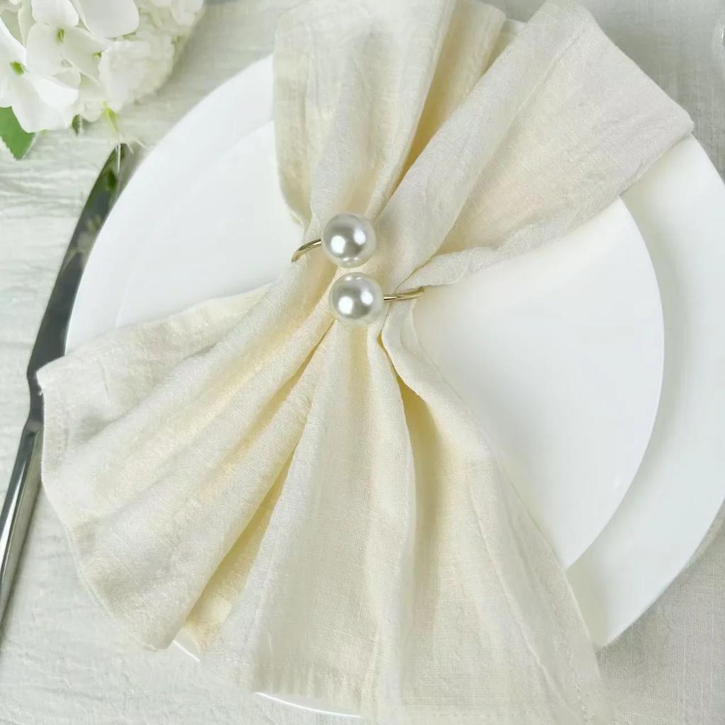 24pcs Napkins Cotton Soft Dinner Napkins Cloth 30x45cm Baby Blue Rustic Table Napkins for Wedding Party Easter Table Decoration