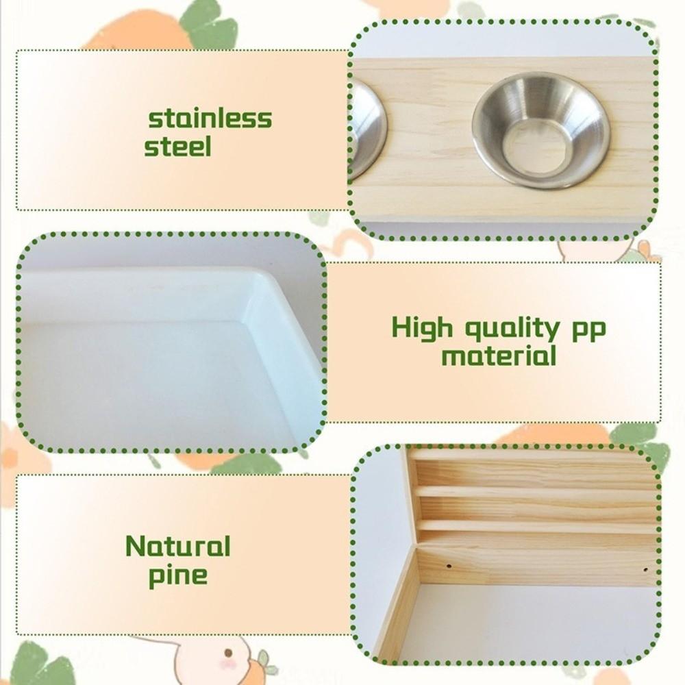 Mit Katzentoilette Kaninchen Heufutterspender Holz Hamster Futterspender Kaninchen Futtertrog Chinchilla