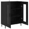 Sideboard in Black Oak Look 69.5 x 34 x 90 cm Particle Board