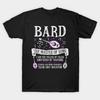 Men Black Print T-shirt Super Large TShirt Bard the Master of Song Dungeons Dragons White Sli No-Cut Transfer Paper Print Cotton Tshirt