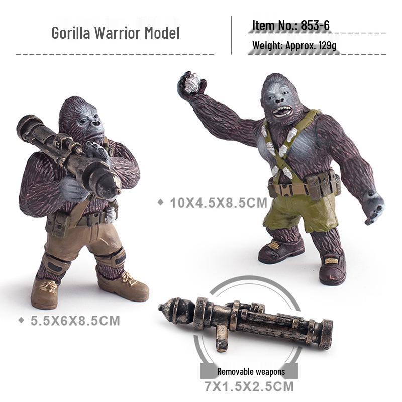 Cross-Border Warrior Gorilla Model - King Kong Battle Giant Ape Desktop Ornament