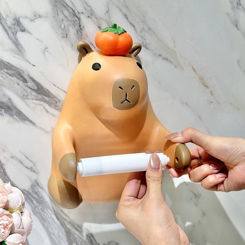 Cute Capybara Shape Tissue Dispenser Elegant Capybara Tissue Container Paper Stand Rack Great For Modern Interiors
