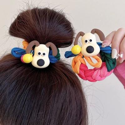 Cute Dog Hair Band Headband Thick Cartoon Hair Band Rubber Band
