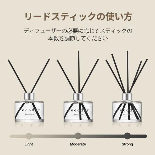 COCODOR Signature Diffuser White Musk (200ml) with Reed Diffuser and Sticks, Room Fragrance, Air Freshener, Perfect Gift