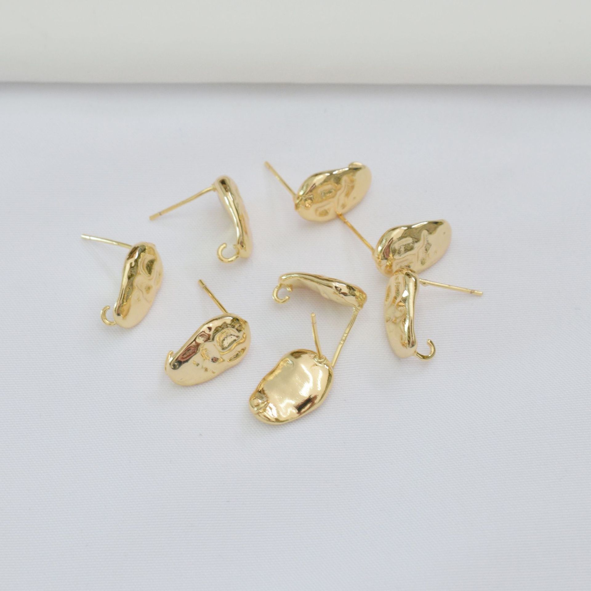 

10 шт. 14-каратного золота обернутые в золотую оболочку серьги-гвоздики особой формы в стиле барокко с холодным ветром из серебра 925 пробы сделай сам серьги ручной работы аксессуары материал