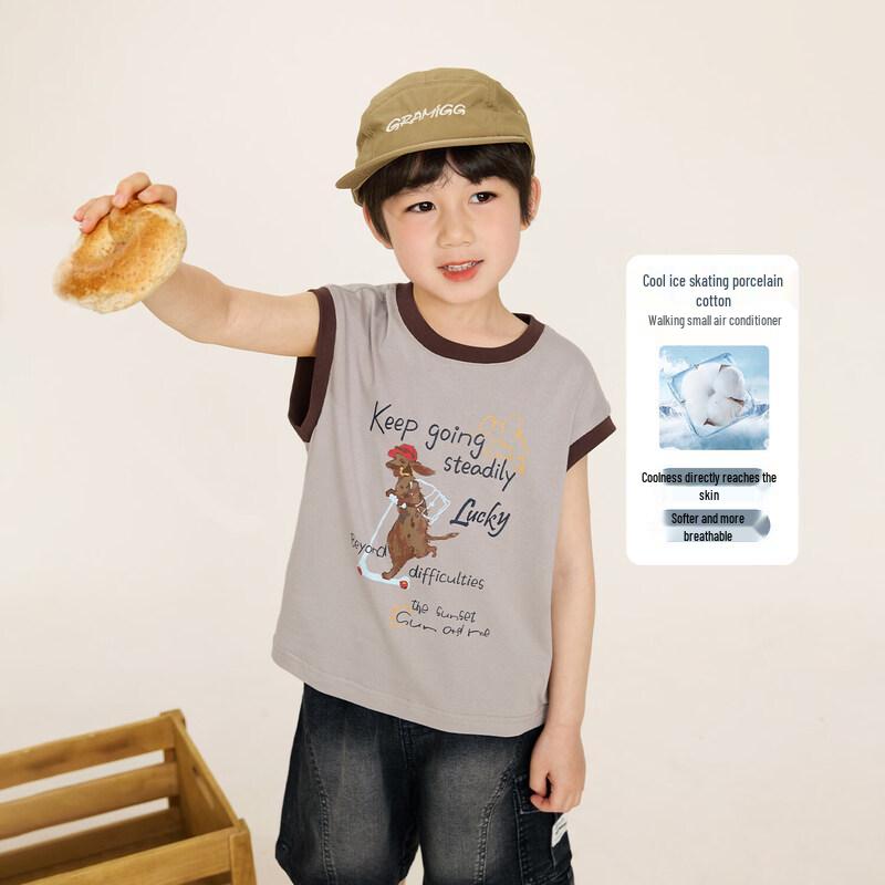 LUSON Boys  Cartoon Ice Cotton Knit Vest 120