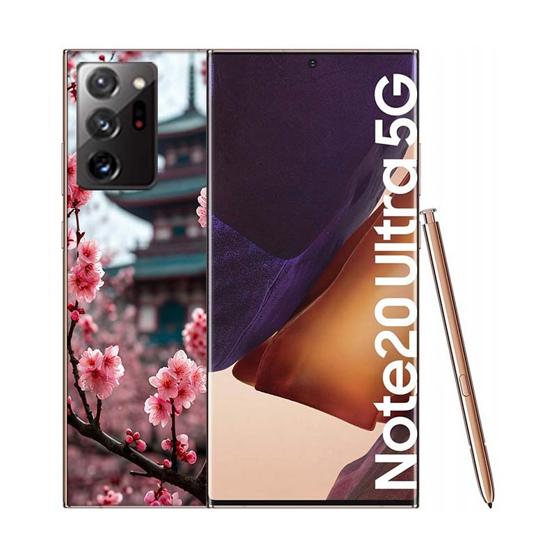 Snowy Peach Blossom Tree in Front of the House Phone Case for Samsung A55 A35 A25 A15 A07 A05S A16 A17 A26 A36 A37 A56 A57 Galax