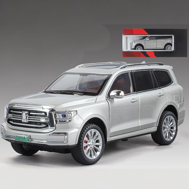 1:24 Great Wall Tank 500 Mittlere Größe Luxus Geländewagen SUV Legierung Druckguss Modellauto Modell Ton und Licht Sammlerstücke Geburtstagsgeschenke
