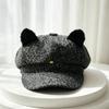 Simple Ears Classic Octagonal Hat Basin Hat Leopard Print Hat Beret Four Seasons Versatile Travel Fashion
