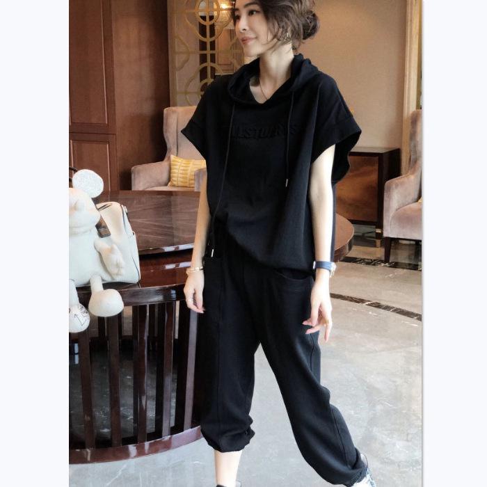 Southeast Asia Spring/Summer Korean Sporty Women's Casual Two-Piece Set