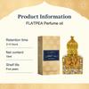 Arabic Gold-Plated Carved Glass Rollerball Perfume - Alcohol-Free, Portable Fruit Fragrance