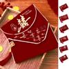 Multiple Patterns Wedding Red Envelope Best Wishes Embroidery New Year Blessing Bag Canvas Bag Tassel Design Red Money Packet