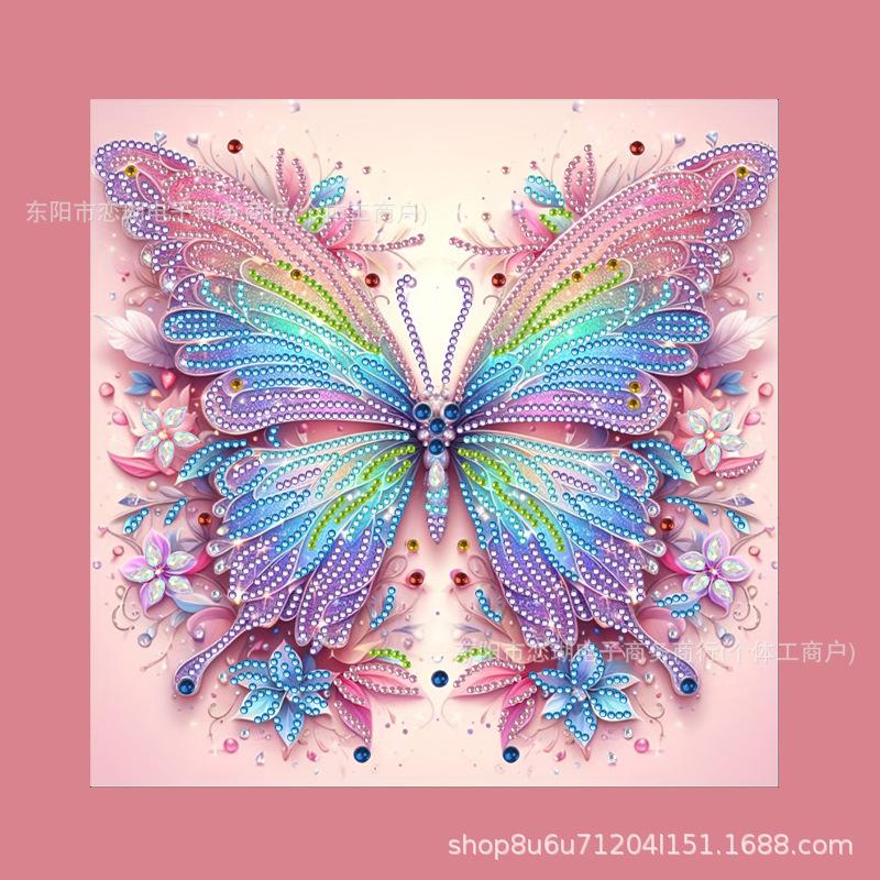Schmetterlingsförmiges Diamantgemälde in großer Größe mit leuchtenden Diamanten, dekoratives Gemälde, Explosionsmotiv