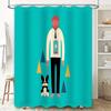 Dog Lover Shower Curtain Cute Puppy Pet Bathroom Decor Modern Farmhouse Washable Fabric Wall Art