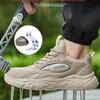 Breathable Men Safety Shoes Lace Up Work Sneakers Steel Toe Shoes Puncture-Proof Security Shoes Work Boots Protection Shoes New