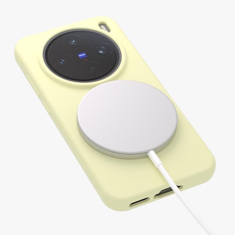 For vivo X200s 5G Liquid Silicone Case Compatible with MagSafe Skin-Touch Phone Cover