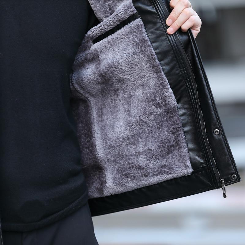 Winter New Leather Leather Jacket Men'S Middle-Aged Men'S Fur Integrated Men'S Lapel Thickened Sheepskin Jacket Men'S Coat