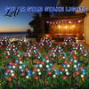 Independence Day Yard Decorations 4th of July Solar Garden Lights Red White Blue Star Outdoor Summer Party Lighting String Waterproof Flexible