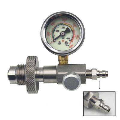 Stacja tankowania HP Adapter ładowania Złącze DIN Wąż do nurkowania HPA Manometr 6000psi/400bar Z dużego zbiornika do małych butelek