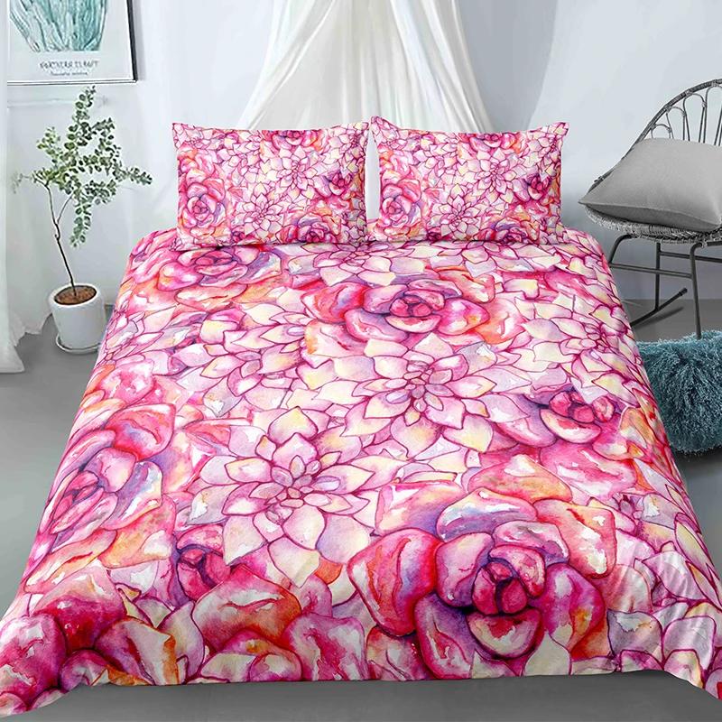 Luksusowa Kolorowa Kwiatowa Poszewka na Kołdrę 3D King Queen Podwójna Komplet Pościeli Kwiatowy Poszewka na Kołdrę Damska Czarna Poliestrowa Poszewka na Kołdrę