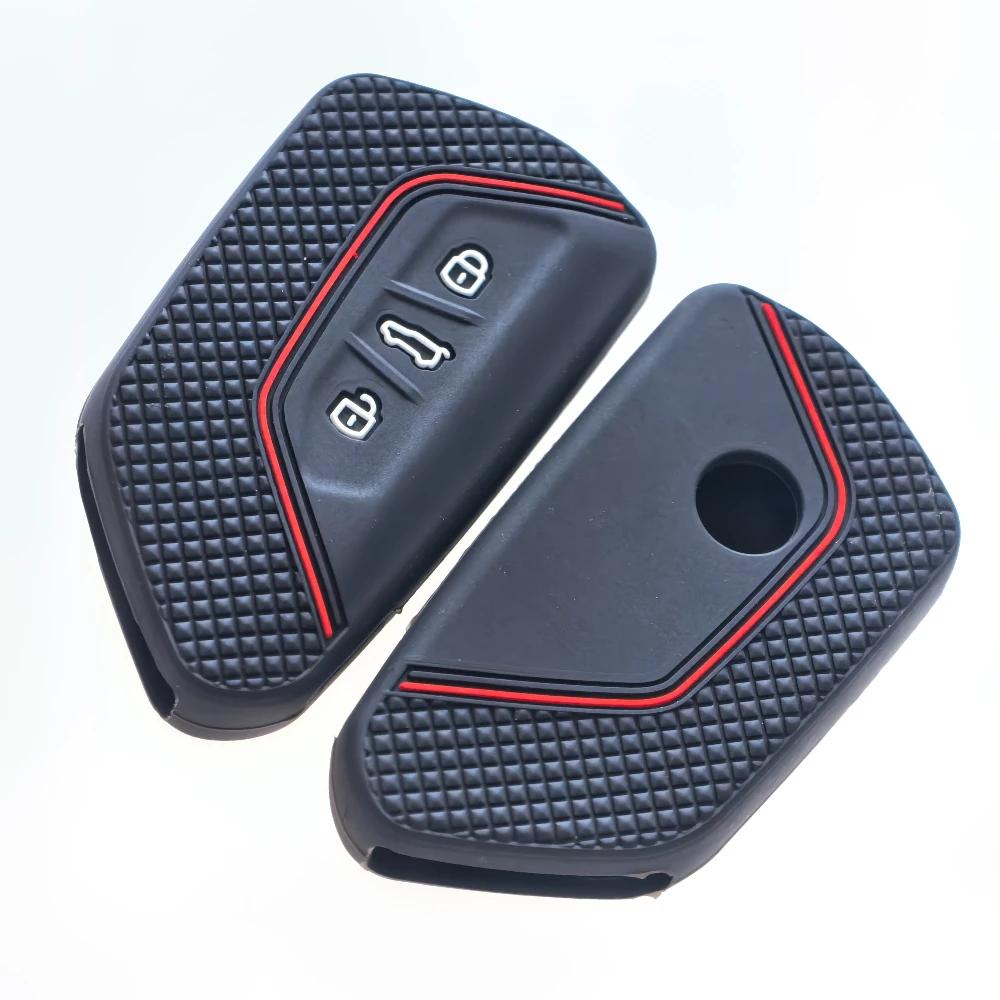 Car Key Case Cover FOB for VW Volkswagen/Golf 8 MK8 ID.3 ID.4 /Cupra/Skoda/Octavia A8/SEAT/Leon MK4 2020 2026/Formentor/Tarraco