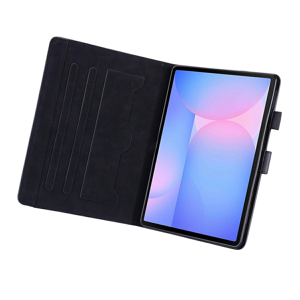 

For Samsung Galaxy Tab S10 FE+ Case Tablet Stand Leather Cover Card Slots Animal Pattern Blue