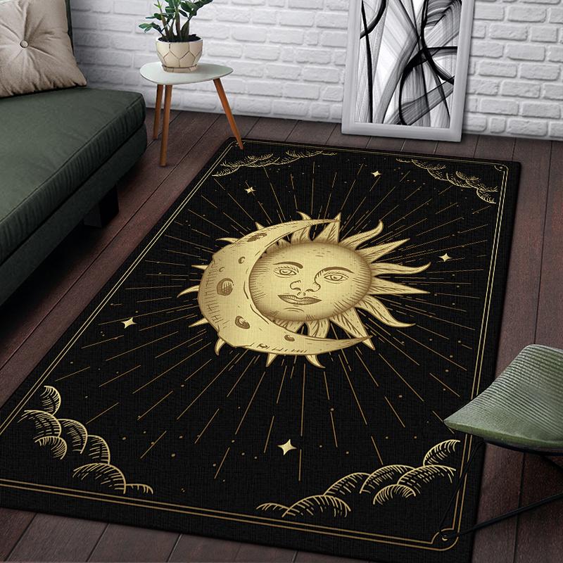 Scale of Justice Magic Astrology Esoteric Pattern Decorative Square Rug Modern Living Room Floor Matte Bedroom Carpet Poster Mat