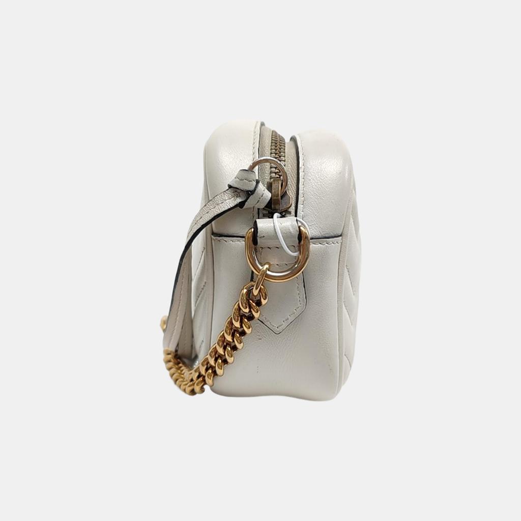 [Gebraucht] GG Marmont Serie Marmont Vielseitige Goldene Logo-Kette Gestepptes Leder Kamera-Tasche - Gut #1AYEXD5