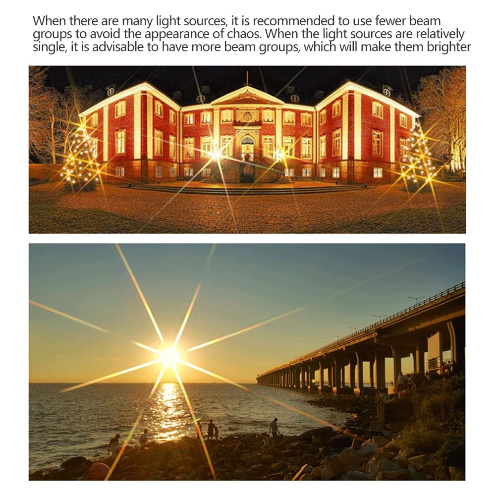 52mm Rotatable Adjustable Phone Star Filter Firelight Lens for Jewelry Accessories Night Photography Sparkling Effect Capture