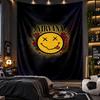 Wall Hanging Tapestry Nirvana Print Cloth for Living Room Bedroom Home Decor