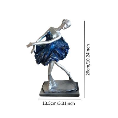Ballerina Dancer Statue Desk Ornament Ballet Girl Figurine Figure Sculpture for Living Room