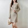 Women Sweater Dress 100% Wool MODERN NEW SAGA O-neck Knit Long Pullover Winter Jumpers Wool Long Dress Female