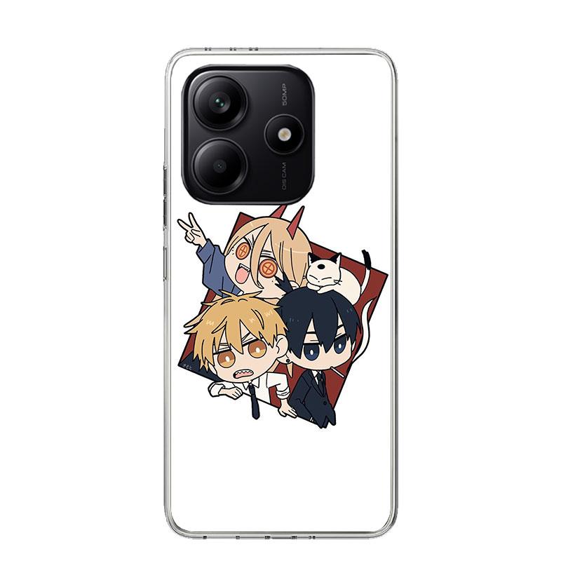 C-Chainsaw Mans Cute Phone Case For Xiaomi Redmi Note 15 14 13 12S 12 Pro Plus 11S 11E 11 11T 10S 10 Art Soft Pattern Cover Redm
