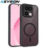 KEYSION Magnetic Phone Case for Realme 16 Pro 5G Silicone+PC Matte Translucent Clear Shockproof Back Cover for Realme 16 Pro+ 5G