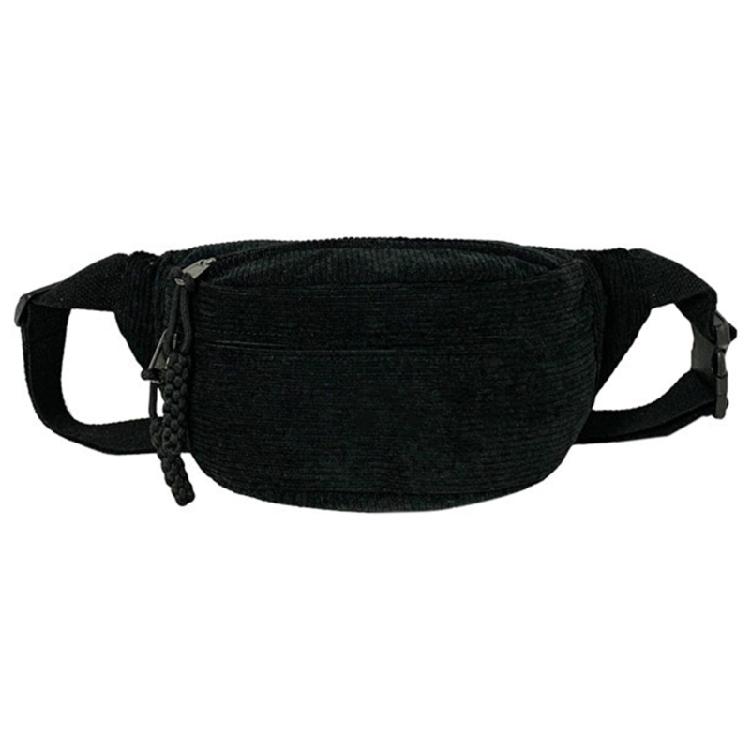 Универсальная вельветовая нагрудная сумка поясная сумка Отличный подарок для друзей и семьи чёрный 1170₽