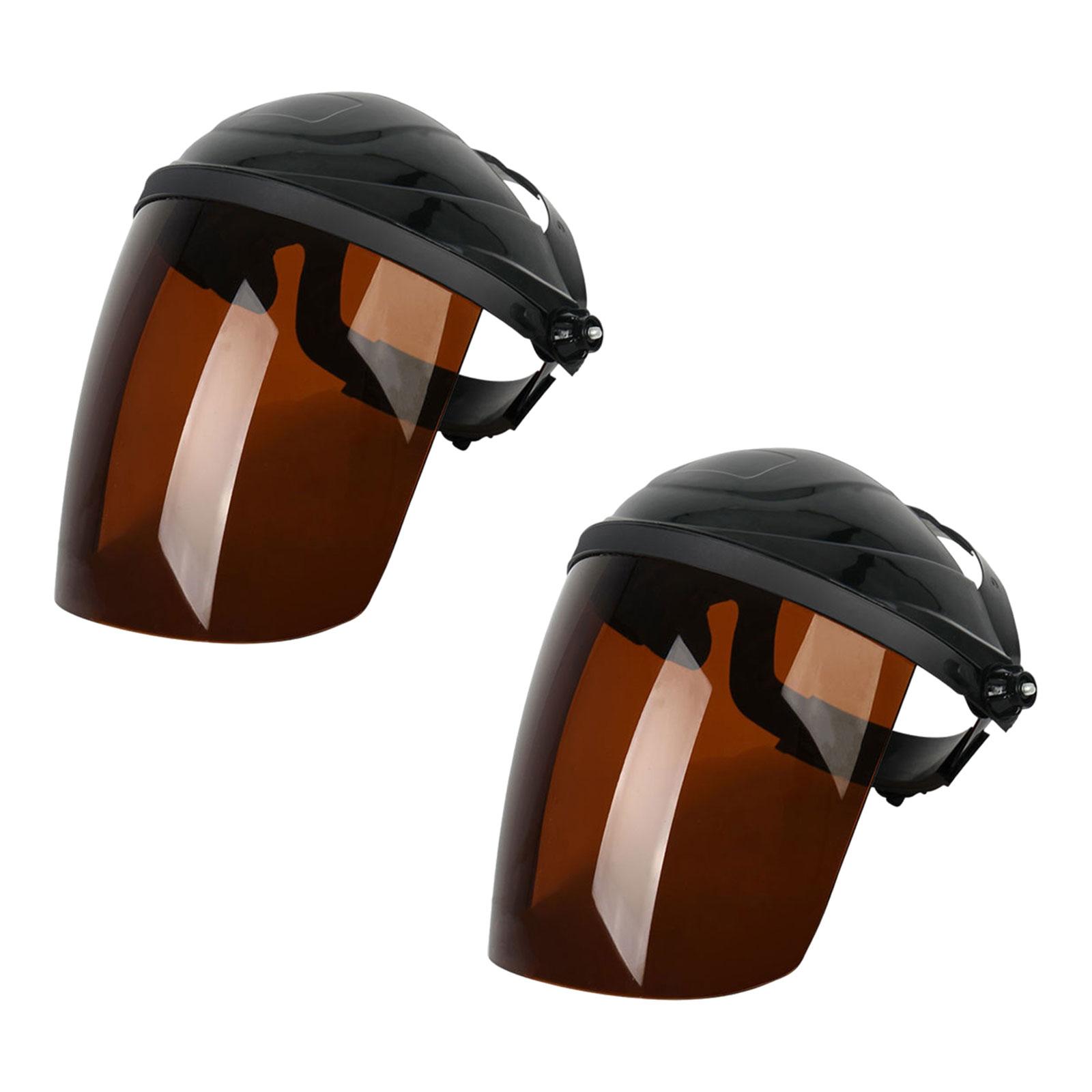 2 Pieces Welding Face Protector Adjustable Heat Resistant Welding Helmet Splash-proof Anti Shocking Welder Mask for Arc Welding