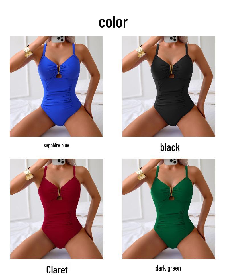 Schlankmachender europäischer und amerikanischer einteiliger sexy Sling-Badeanzug für Damen