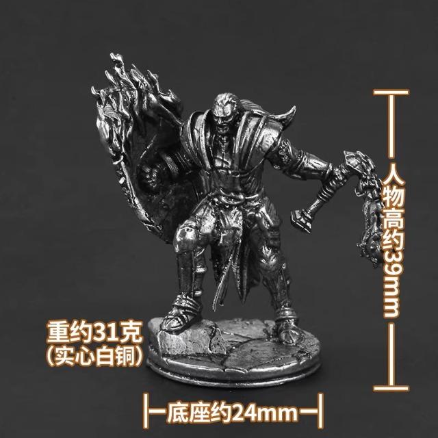 White Brass Viking Warrior Miniature Model Metal Ancient Soldier Figure Board Game Piece Desktop Decor Ornament Toy