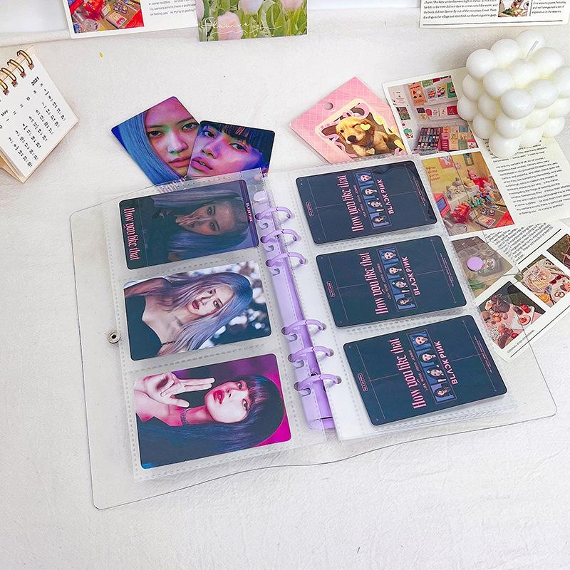 Korean Transparent Loose-Leaf Sticker & Photo Storage Album, A6, Multifunctional Journal for 3-Inch Photos