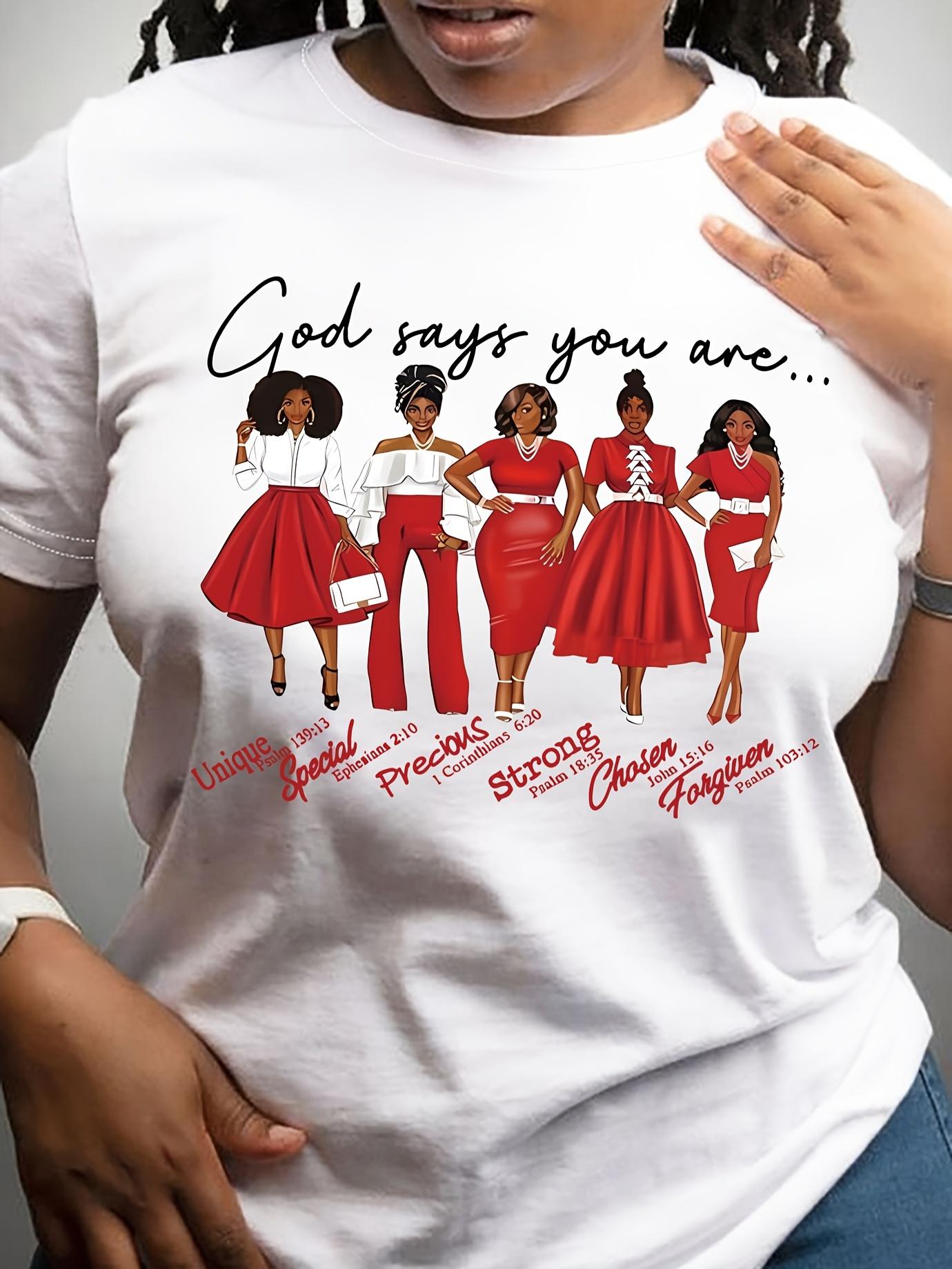God Says You Are Unique Special Precious T-shirt M