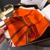 Square Lily Scarves Wrap Polyester Women Satin Hijab Fashion Silk Hair Bands  Female Accessories