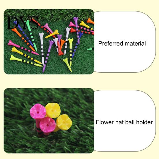 Verstellbarer Tee 10 Stück 38/70/82MM Golf Gestreift Spitze Scharf Kunststoff Ballhalter Trainingshilfe Spike Set Zubehör Golfer Geschenke Robust
