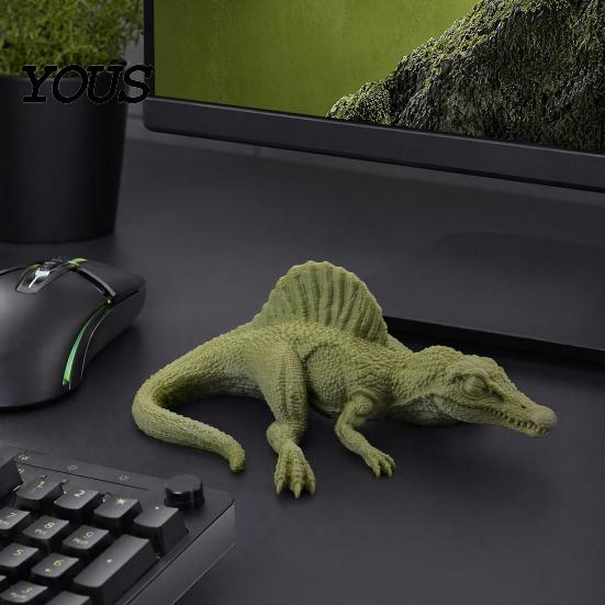 Realistic Dinosaur Model 4 Pcs 3D Printed Monitor Topper, Fun Office Desk Decor, Hanging Paw Figure Cute Animal Car Dashboard Accessory for