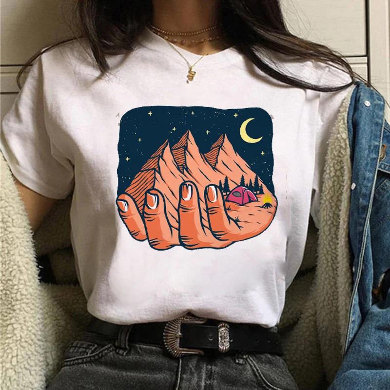 Forest Mountain Unisex T Shirt Fashion summer T-shirts Lady Tshirts Tee Y2K Tops Harajuku White Casual FeUnisex T Shirt girl